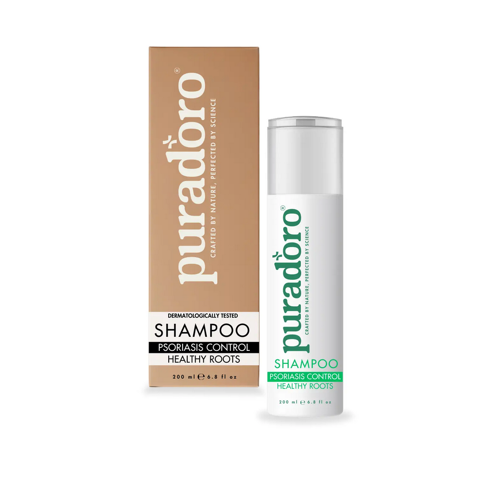 psoriazis shampoo Psoriaasi šampoon & Terved juuksejuured – Rahustab peanahka, vähendab koorumist ja ärritust 200ml - Pilt 1