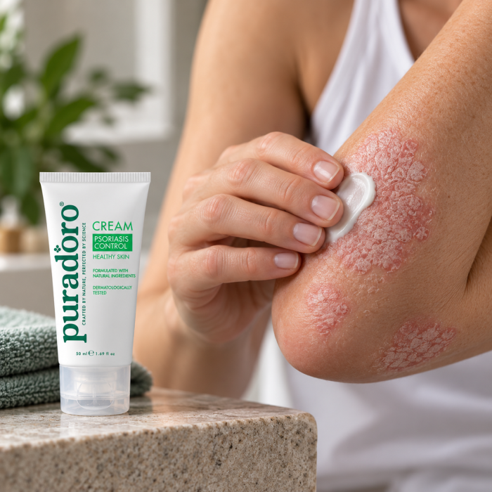 Psoriaasi kreem & Terve nahk – Vähendab koorumist, sügelust ja punetust 50ml - Pilt 4
