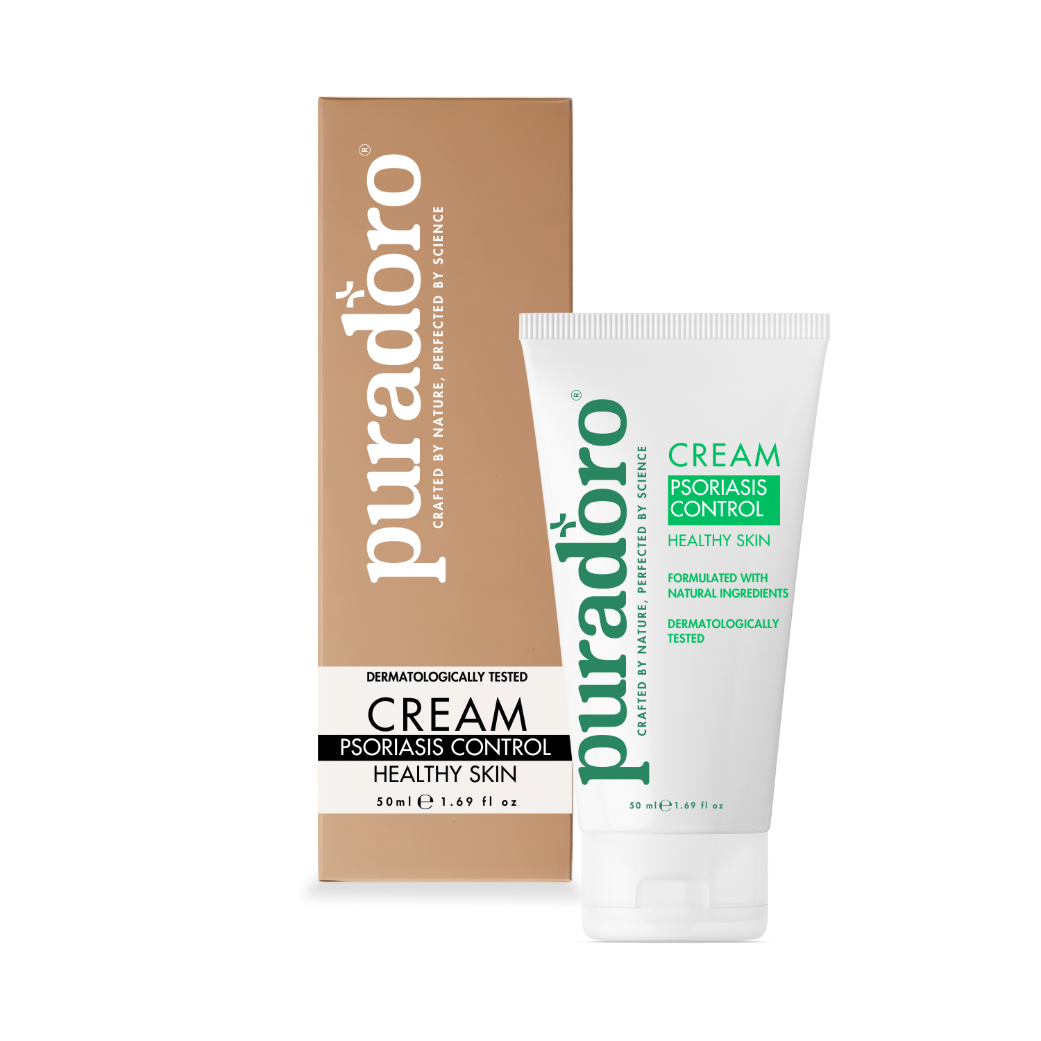 psoriasis_cream3_white Psoriaasi kreem & Terve nahk – Vähendab koorumist, sügelust ja punetust 50ml - Pilt 1